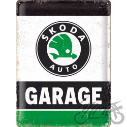 TABLICA PLAKAT 30x40 SKODA GARAGE GREEN 23367