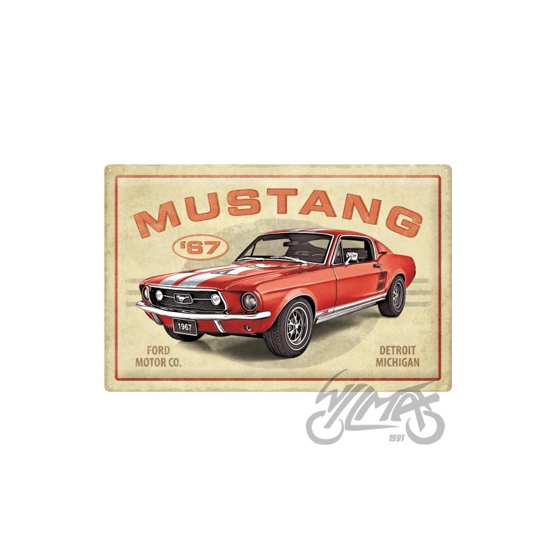 TABLICA PLAKAT 40x60 FORD MUSTANG GT RED 24017