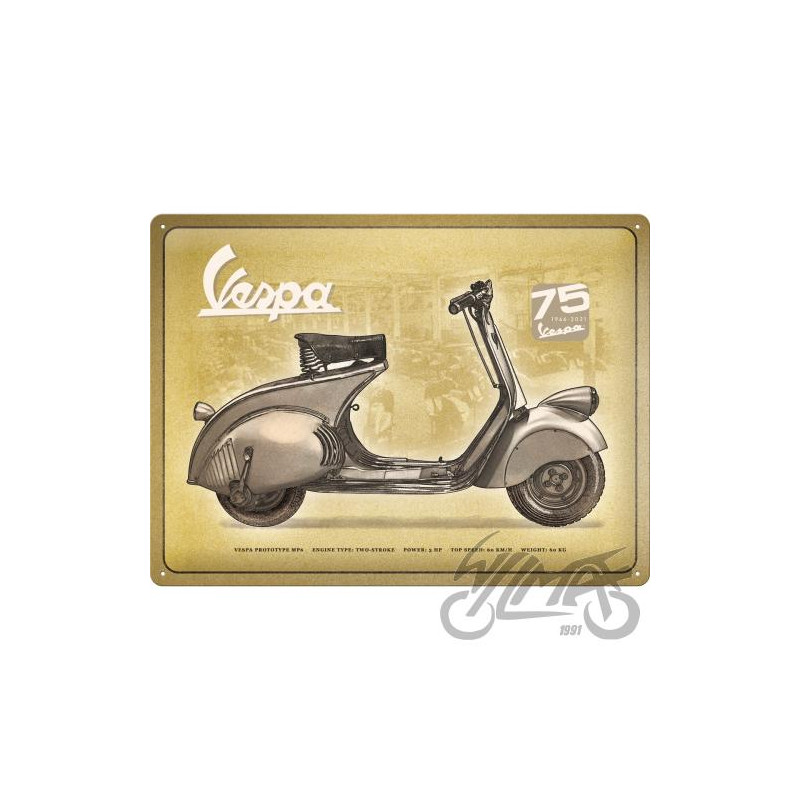 TABLICA PLAKAT 30x40 VESPA 75 YEAR 63402