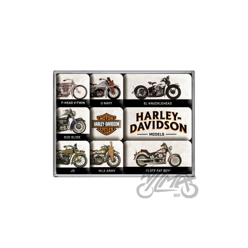 MAGNES HARLEY-DAVIDSON MODEL CHART 9 szt. 83102