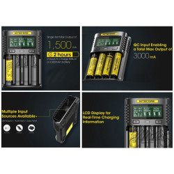 ŁADOWARKA USB DO AKUMULATORÓW 1.5A NITECORE UM4