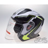KASK OTWARTY BIAŁY ZÓŁTY M