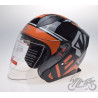 KASK OTWARTY CZARNY POMARAŃCZOWY M