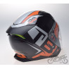 KASK OTWARTY CZARNY POMARAŃCZOWY L