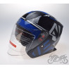 KASK OTWARTY CZARNY NIEBIESKI M