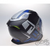 KASK OTWARTY CZARNY NIEBIESKI L
