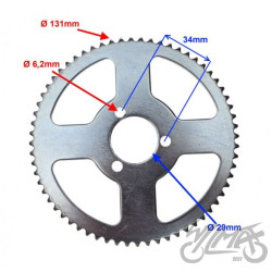 ZĘBATKA TYŁ 64z 140 25H  DO MINI POCKET ATV