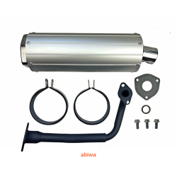TŁUMIK ALUMINIOWY TUBA KPL. (dł.tuby 31,5cm) 4T, GY6, skuter