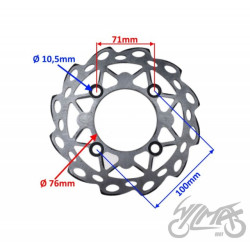 TARCZA HAMULCA TYŁ DO PIT BIKE HONDA CRF50