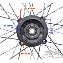 KOŁO TYŁ 1.85-14 DO PIT BIKE HONDA CRF50 CZARNE