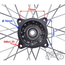 KOŁO TYŁ 1.85-14 DO PIT BIKE HONDA CRF50 CZARNE