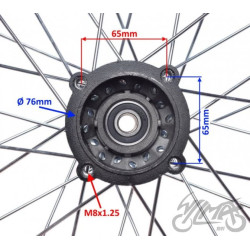 KOŁO TYŁ 1.85-14 DO PIT BIKE HONDA CRF50 CZERWONE