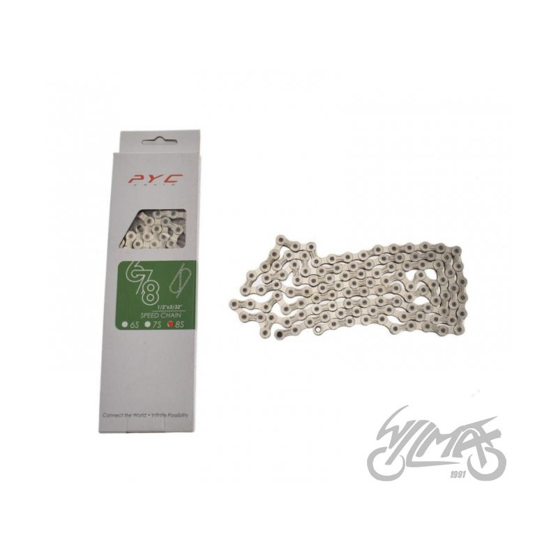 ŁAŃCUCH ROWEROWY 8 RZ. PYC P8001 1/2" x 3/32" 116L