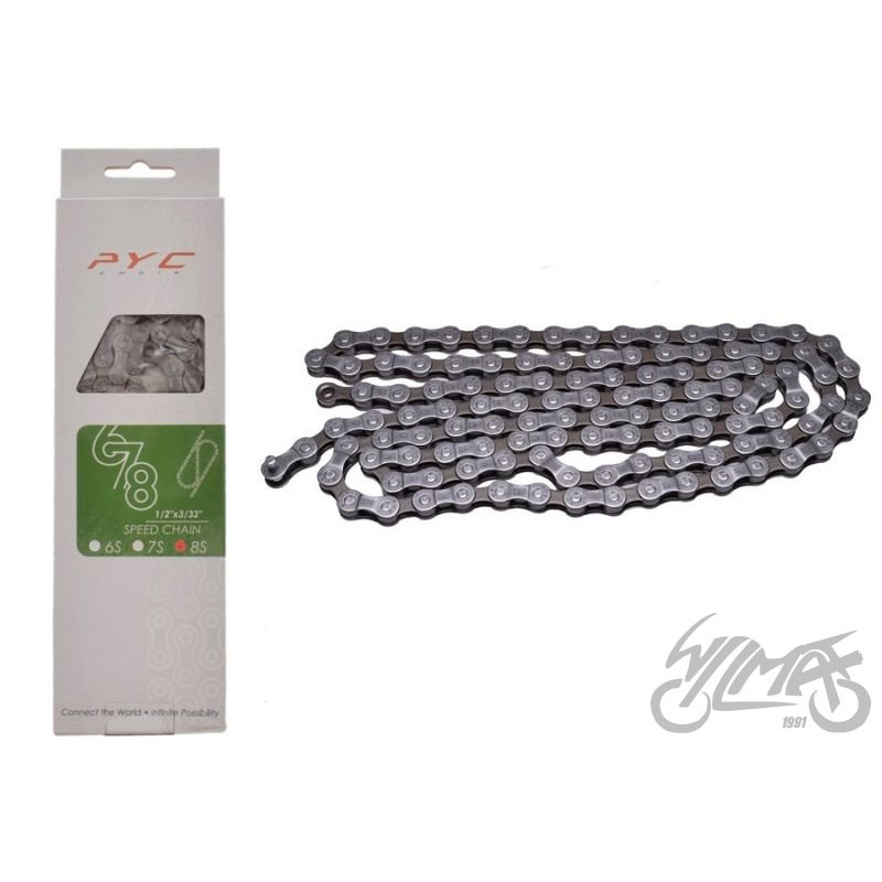 ŁAŃCUCH ROWEROWY 8 RZ. PYC P8004 1/2" x 3/32" 116L
