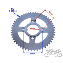 ZĘBATKA TYŁ 51z 428 DO ROMET CRS50 125