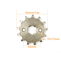 ZĘBATKA ZDAWCZA PRZÓD ATV 428-13 Z + ZABEZPIECZ (ŚR.17 mm)