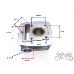 CYLINDER DO ROMET ZETKA 4T 50ccm 39,00 mm