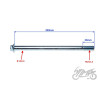 OŚ WAHACZA TYŁ fi14 x220  DO SUZUKI GN125