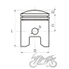TŁOK 40,25 SIMSON S50 KPL IMPORT 1SZLIF