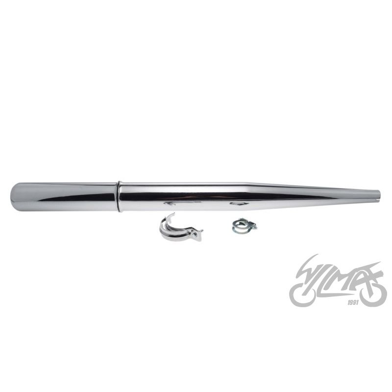 TŁUMIK SIMSON S51 CHROM Z OBEJMĄ