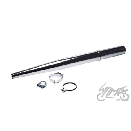 TŁUMIK SIMSON SR50 SR80 CHROM Z OBEJMĄ