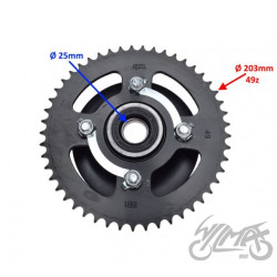 ZĘBATKA TYŁ 49z 428 Z ZABIERAKIEM DO SYM NHT125