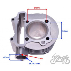 CYLINDER GOŁY 125 CC GY6 4T 52,40