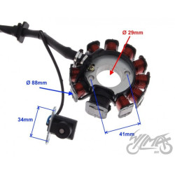 STATOR ISKROWNIK 11 CEWEK GY6 4T