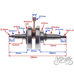 WAŁ KORBOWY DO YAMAHA YBR125