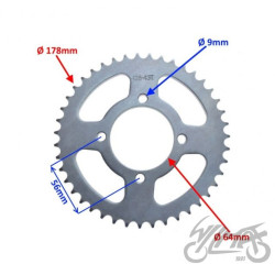 ZĘBATKA TYŁ 43z 428 DO YAMAHA YBR 125
