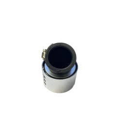 FILTR POWIETRZA STOŻEK CHROM 38MM - ŁAMANY 45° Z OSŁONĄ
