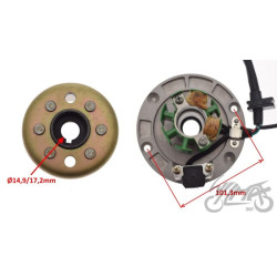 STATOR ISKROWNIK + KOŁO MAGNESOW SILNIK ZS154FMI-2