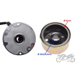 STATOR ISKROWNIK + KOŁO MAGNESOW SILNIK ZS154FMI-2