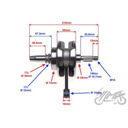WAŁ KORBOWY ZONGSHEN CROSS 250 SILNIK CB250D-G