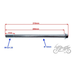 OŚ KOŁA PRZÓD fi12x201  LJ50-QT-L