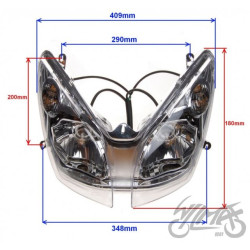 LAMPA PRZÓD KPL QT-4 NOWY MODEL
