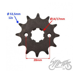 ZĘBATKA PRZÓD ZDAWCZA 12z 428 ENDURO PY DERBI +ZAB