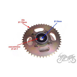 ZĘBATKA TYŁ 43z 428H DO SHINERAY XY150-17