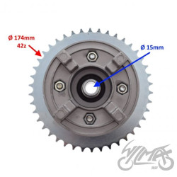 ZĘBATKA TYŁ 42z 428 DO SHINERAY XY125-10D KPL