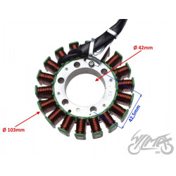 STATOR ISKROWNIK 18 CEWEK DO SHINERAY ATV250 ST-9C