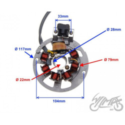 STATOR ISKROWNIK 7 CEWEK WSCJ00440 2T