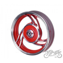 OBRĘCZ KOŁA 10x2,15 PRZÓD ALUMINIUM CZERWONA