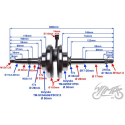 WAŁ KORBOWY 150 SILNIK 4T GY6-B(GY7) BN157QMJ