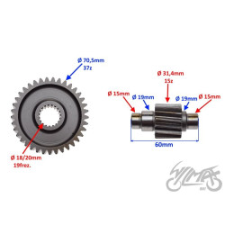 KOŁO PRZEKŁADNI TYŁ TUNING 125 GY6 4T KPL