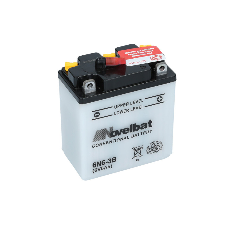 AKUMULATOR 6V 6N6-3B NOVELBAT (z elektrolitem) 6Ah AKUMULATOR 6V 6N6-3B NOVELBAT (z elektrolitem) 6Ah