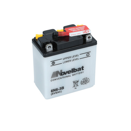 AKUMULATOR 6V 6N6-3B NOVELBAT (z elektrolitem) 6Ah