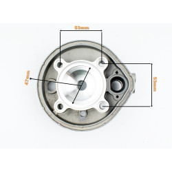 CYLINDER + GŁOWICA KPL. 2T 70CCM (47mm) - CIECZ- AM6 MINARELLI, YAMAHA, PEUGEOT, RIEJU, APRILIA - ANH