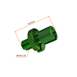 ŚRUBA REGULACJI LINKI NACIĄG DŹWIGNI HAMULCA M10x1,25 ATV, 4T, GN125, ZIELONA, TUNING