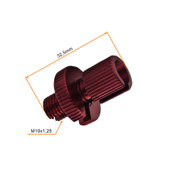 ŚRUBA REGULACJI LINKI NACIĄG DŹWIGNI HAMULCA M10x1,25 ATV, 4T ,GN125, CZERWONA, TUNING