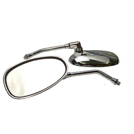 LUSTERKA KPL. GWINT M10 CHROM OWAL - MOTOROWER , MINICHOPER